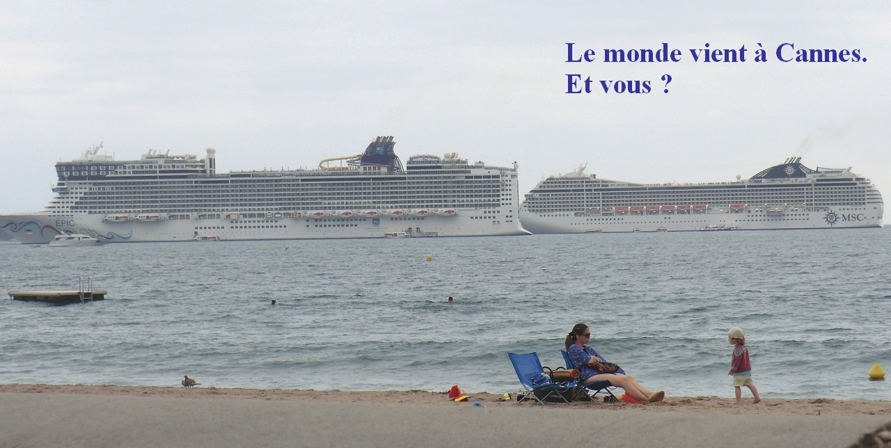 Paquebots en rade de Cannes